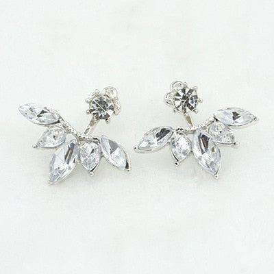 2020 New Crystal Flower Drop Earrings for Women Fashion Jewelry Rhinestones Earrings Gift for Party Best Friend - Amazhona 