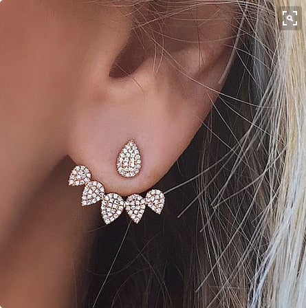 2020 New Crystal Flower Drop Earrings for Women Fashion Jewelry Rhinestones Earrings Gift for Party Best Friend - Amazhona 