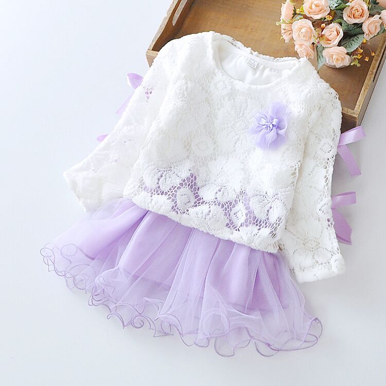 2021 New Summer Girl Dress, 1-2-3 Years Old Virgin Baby, Long Sleeve Princess Skirt, Baby Skirt - Amazhona 