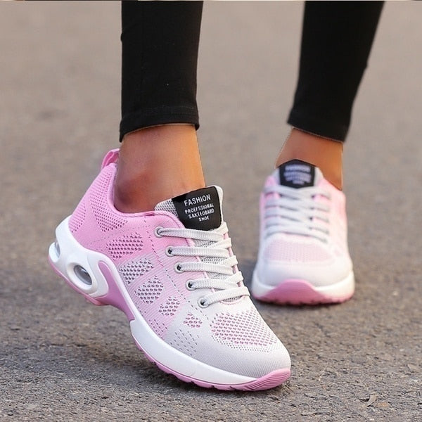 2021 Women Running Shoes Breathable Mesh Outdoor Light Weight Sports Shoes Casual Walking Sneakers Tenis Feminino Zapatos Mujer - Amazhona 