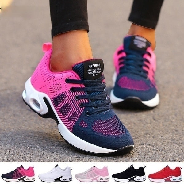 2021 Women Running Shoes Breathable Mesh Outdoor Light Weight Sports Shoes Casual Walking Sneakers Tenis Feminino Zapatos Mujer - Amazhona 