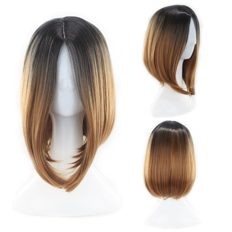 2021 foreign trade new wig European and American women''s short straight hair gradient Bobo Bobo Bobo Bobo - Amazhona 