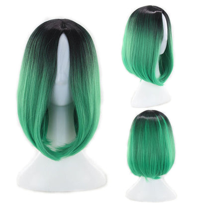 2021 foreign trade new wig European and American women''s short straight hair gradient Bobo Bobo Bobo Bobo - Amazhona 