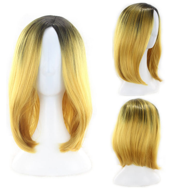 2021 foreign trade new wig European and American women''s short straight hair gradient Bobo Bobo Bobo Bobo - Amazhona 