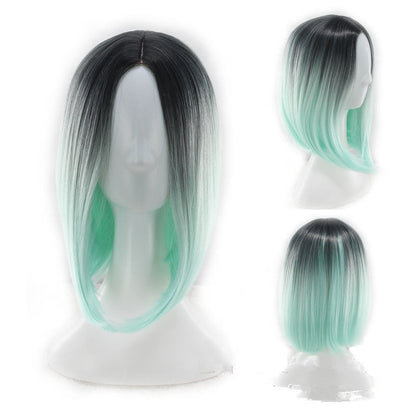 2021 foreign trade new wig European and American women''s short straight hair gradient Bobo Bobo Bobo Bobo - Amazhona 