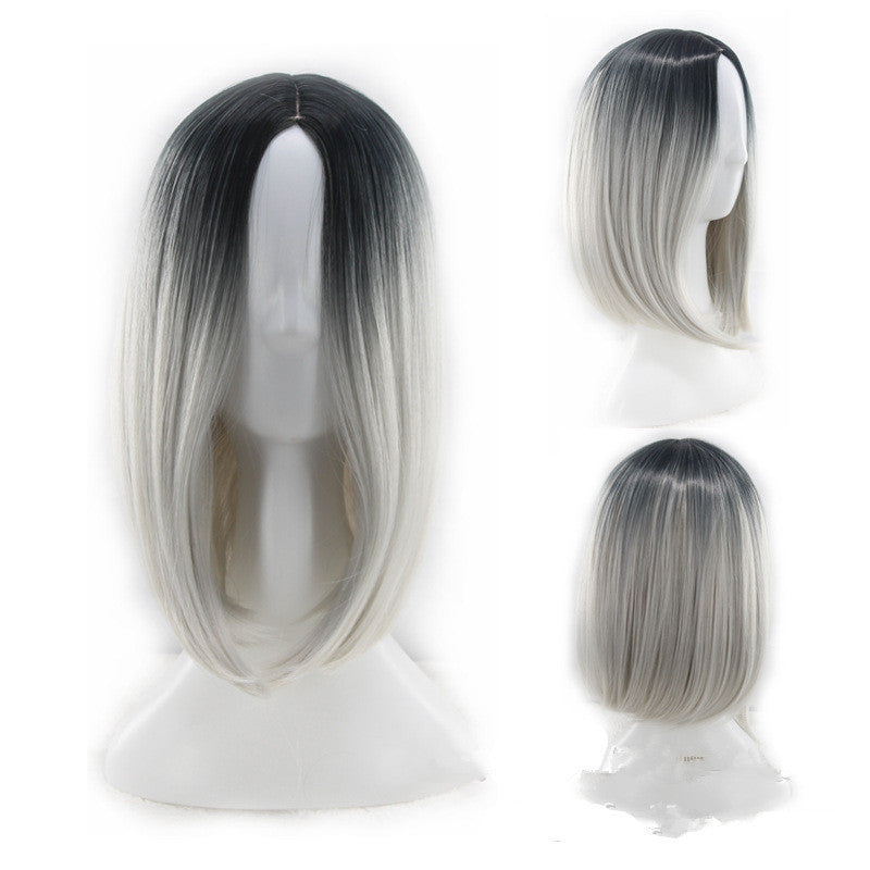 2021 foreign trade new wig European and American women''s short straight hair gradient Bobo Bobo Bobo Bobo - Amazhona 