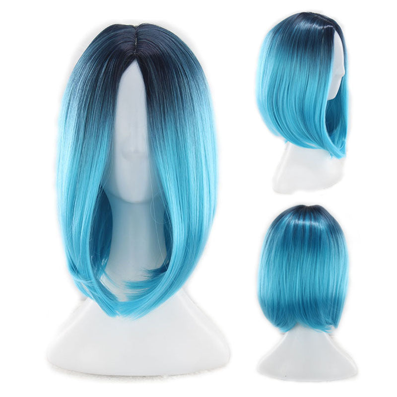 2021 foreign trade new wig European and American women''s short straight hair gradient Bobo Bobo Bobo Bobo - Amazhona 