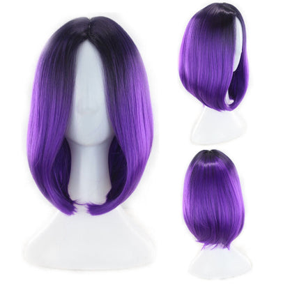 2021 foreign trade new wig European and American women''s short straight hair gradient Bobo Bobo Bobo Bobo - Amazhona 