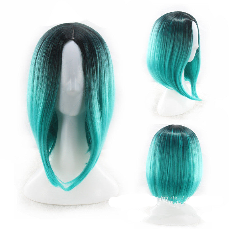 2021 foreign trade new wig European and American women''s short straight hair gradient Bobo Bobo Bobo Bobo - Amazhona 