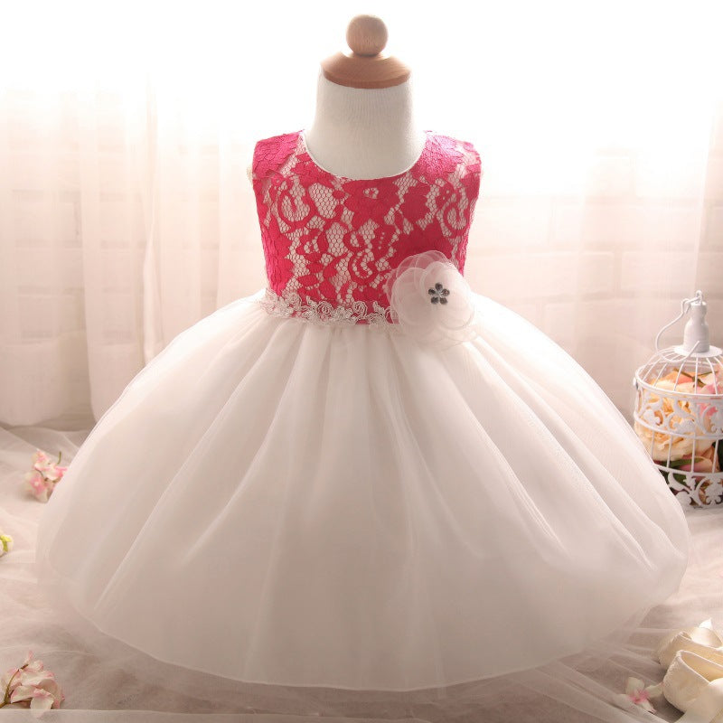 2021 new European girls retro lace dress baby dress skirts wholesale baby full moon4 - Amazhona 