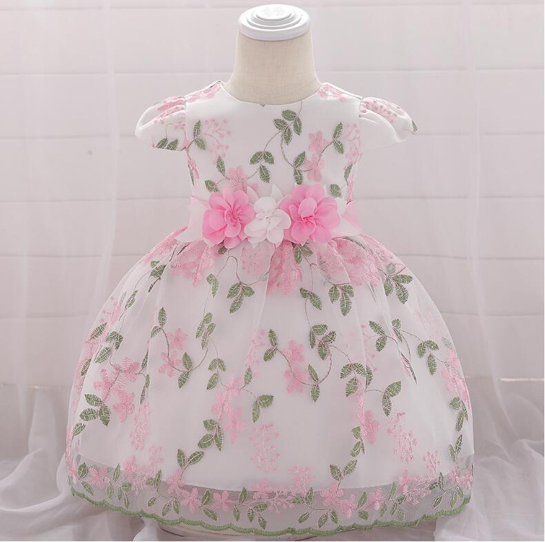 2021 summer children's clothing new baby birthday party wedding dress skirt girls fluffy dress - Amazhona 