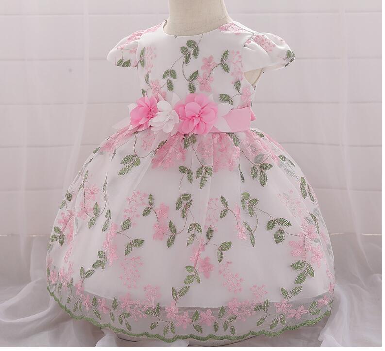 2021 summer children's clothing new baby birthday party wedding dress skirt girls fluffy dress - Amazhona 