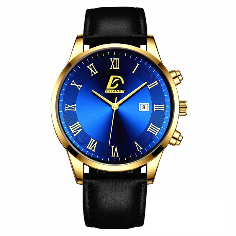 2022 Fashion Mens Gold Stainless Steel Watches Luxury Minimalist Quartz Wrist Watch Men Business Casual Watch relogio masculino - Amazhona 