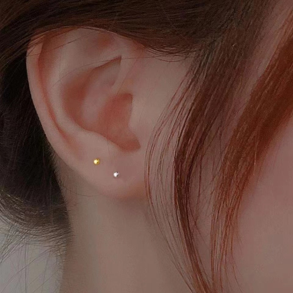 2022 New Small Ball Earrings Female Trendy Simple and Cute Sleeping Without Wearing Teen Ear Pierced Jewelry for Women - Amazhona 