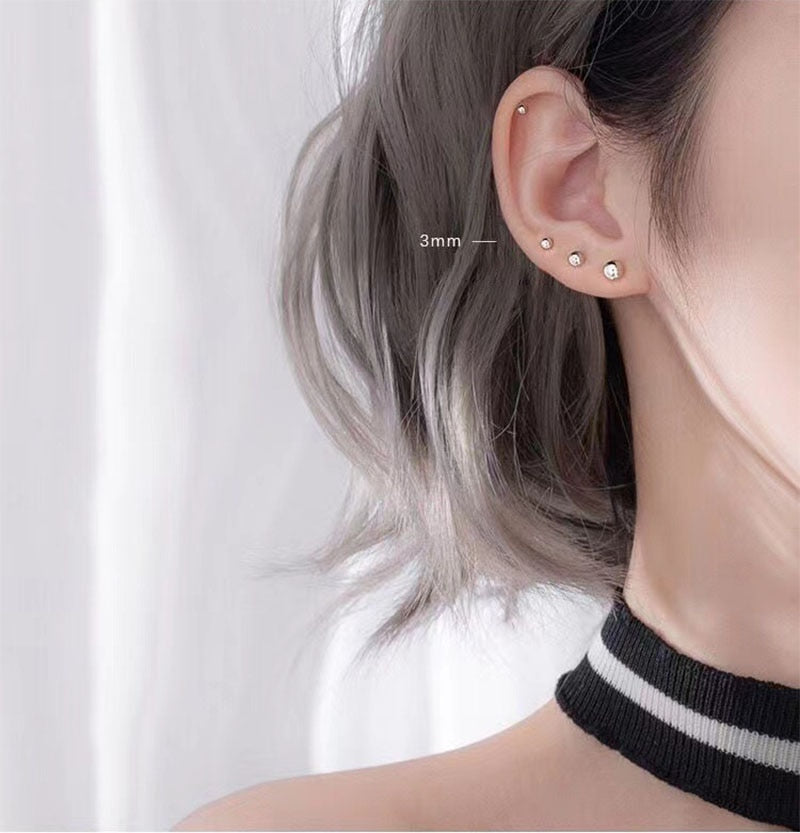 2022 New Small Ball Earrings Female Trendy Simple and Cute Sleeping Without Wearing Teen Ear Pierced Jewelry for Women - Amazhona 