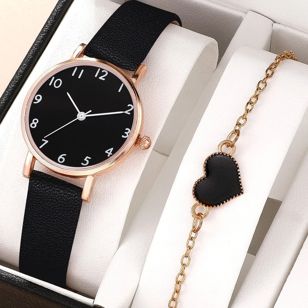 2022 New Watch Women Fashion Casual Leather Belt Watches Simple Ladies Round Dial Quartz Wristwatches Dress Clock Reloj Mujer - Amazhona 