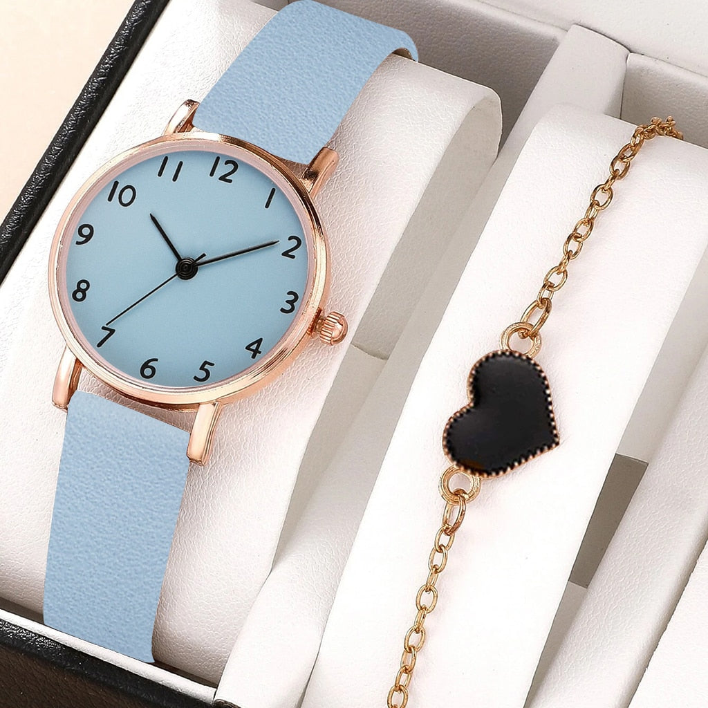 2022 New Watch Women Fashion Casual Leather Belt Watches Simple Ladies Round Dial Quartz Wristwatches Dress Clock Reloj Mujer - Amazhona 