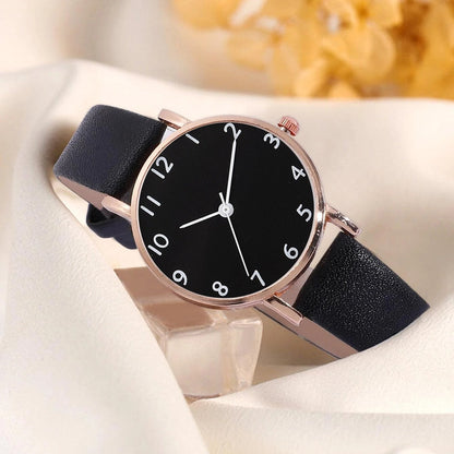 2022 New Watch Women Fashion Casual Leather Belt Watches Simple Ladies Round Dial Quartz Wristwatches Dress Clock Reloj Mujer - Amazhona 