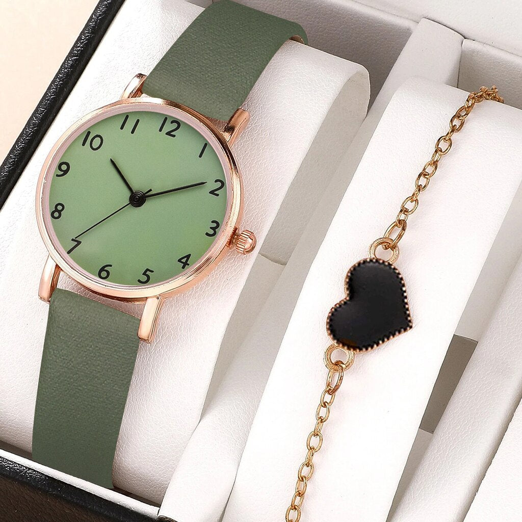 2022 New Watch Women Fashion Casual Leather Belt Watches Simple Ladies Round Dial Quartz Wristwatches Dress Clock Reloj Mujer - Amazhona 