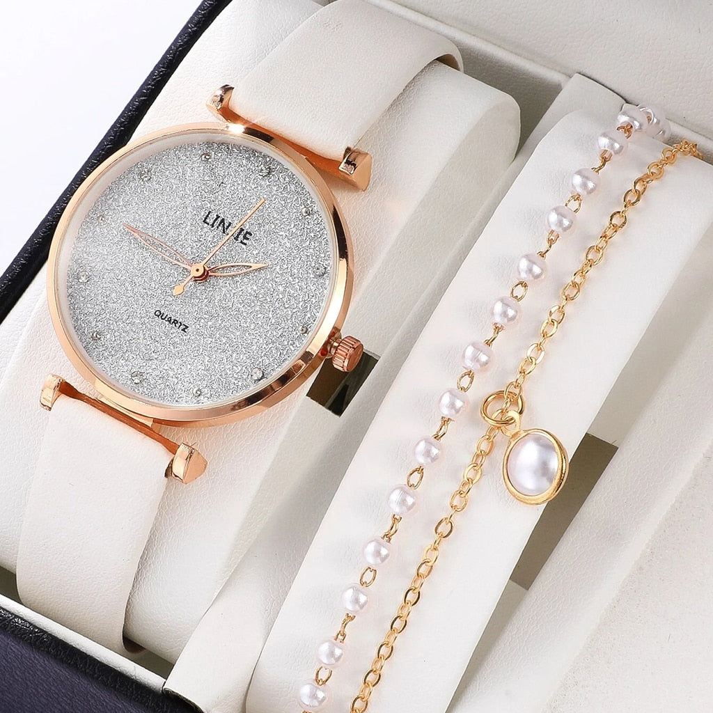 2022 New Watch Women Fashion Casual Leather Belt Watches Simple Ladies Round Dial Quartz Wristwatches Dress Clock Reloj Mujer - Amazhona 