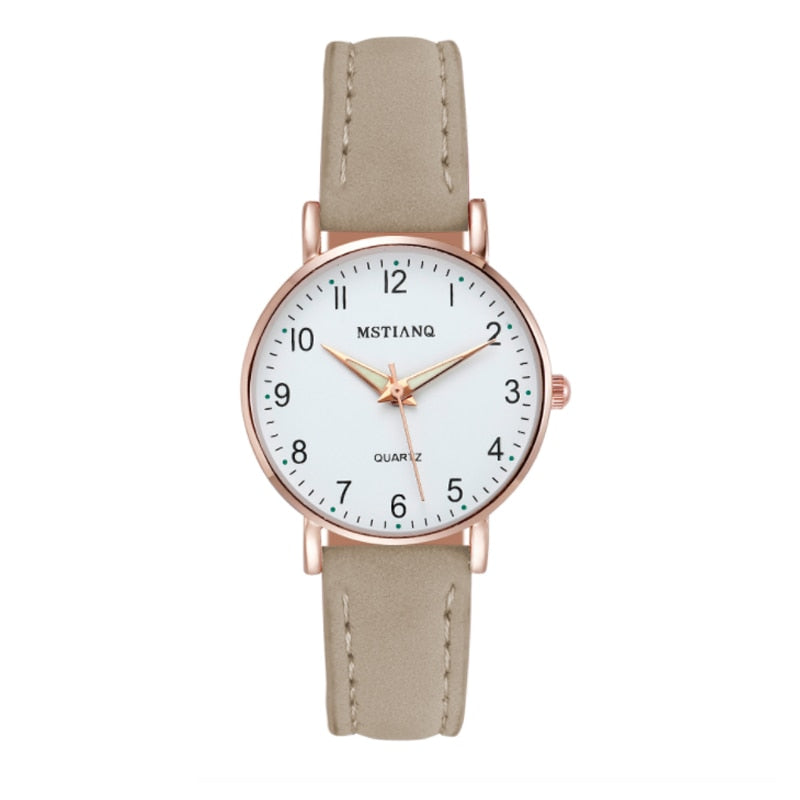 2022 New Watch Women Fashion Casual Leather Belt Watches Simple Ladies' Small Dial Quartz Clock Dress Wristwatches Reloj Mujer - Amazhona 