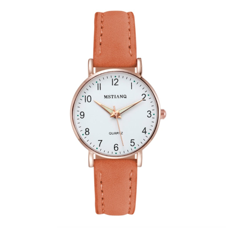 2022 New Watch Women Fashion Casual Leather Belt Watches Simple Ladies' Small Dial Quartz Clock Dress Wristwatches Reloj Mujer - Amazhona 