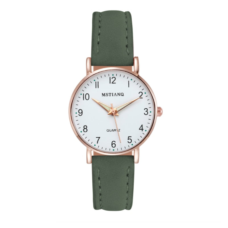 2022 New Watch Women Fashion Casual Leather Belt Watches Simple Ladies' Small Dial Quartz Clock Dress Wristwatches Reloj Mujer - Amazhona 