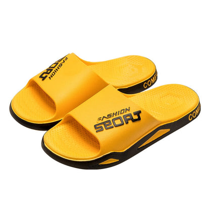 2022Thick-soled Slippers men's Outer Wear Trend Non-slip Wear-resistant Home Couple Beach Sandals and Slippers Outdoor Women - Amazhona 