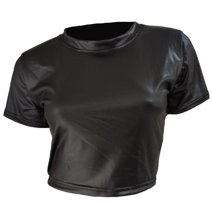 Faux leather T-shirt - Amazhona 