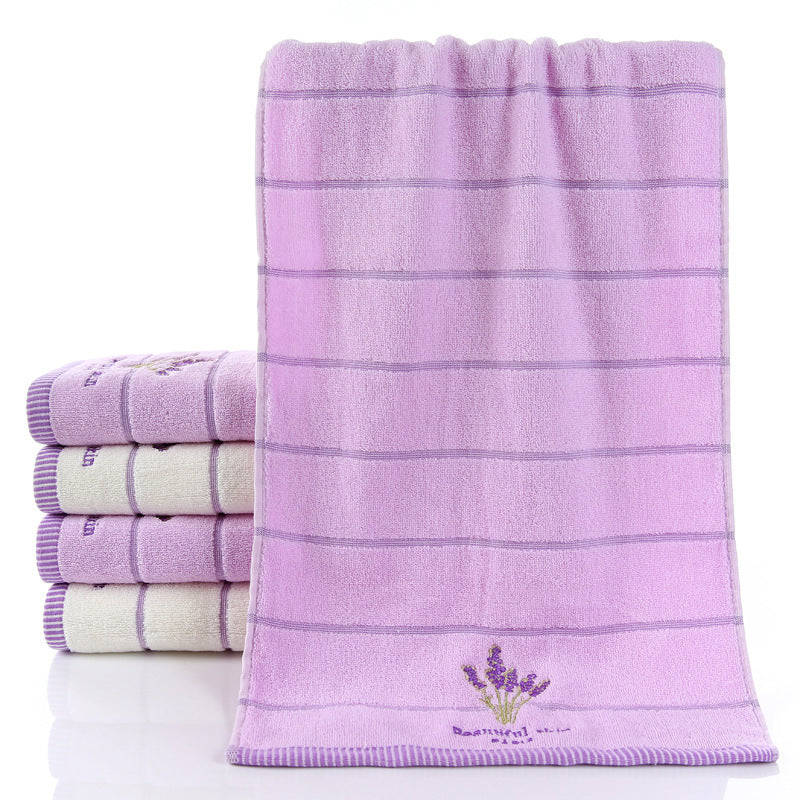 Pure Cotton 32 Strand Embroidered Face Washing Towel - Amazhona 