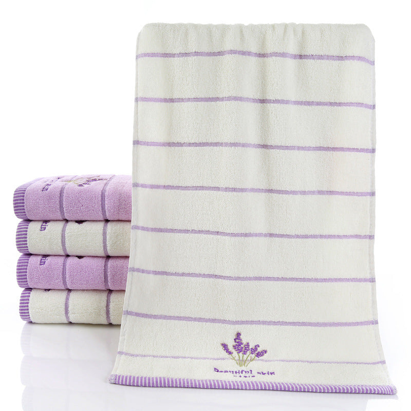 Pure Cotton 32 Strand Embroidered Face Washing Towel - Amazhona 