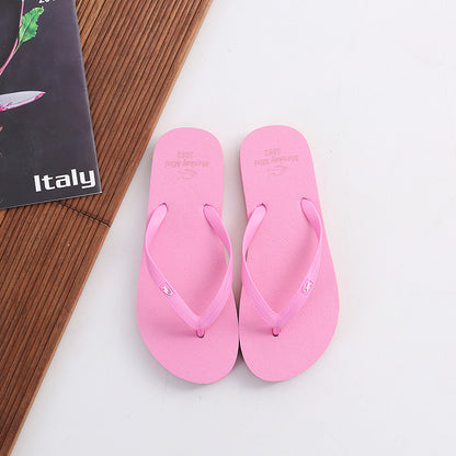 Rubber Solid Color Couple Slippers For Men And Women - Amazhona 