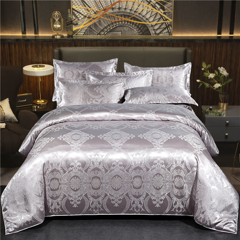 European Jacquard Quilt Cover Single And Double Silk - Amazhona 