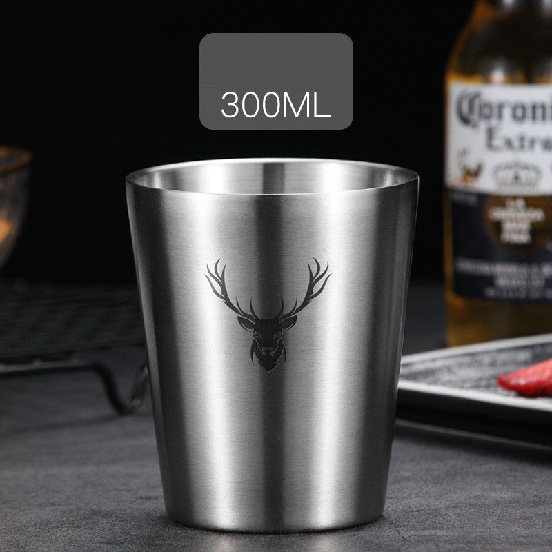 304 Stainless Steel Drop-proof Household Beer Mug - Amazhona 