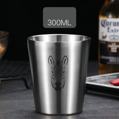 304 Stainless Steel Drop-proof Household Beer Mug - Amazhona 