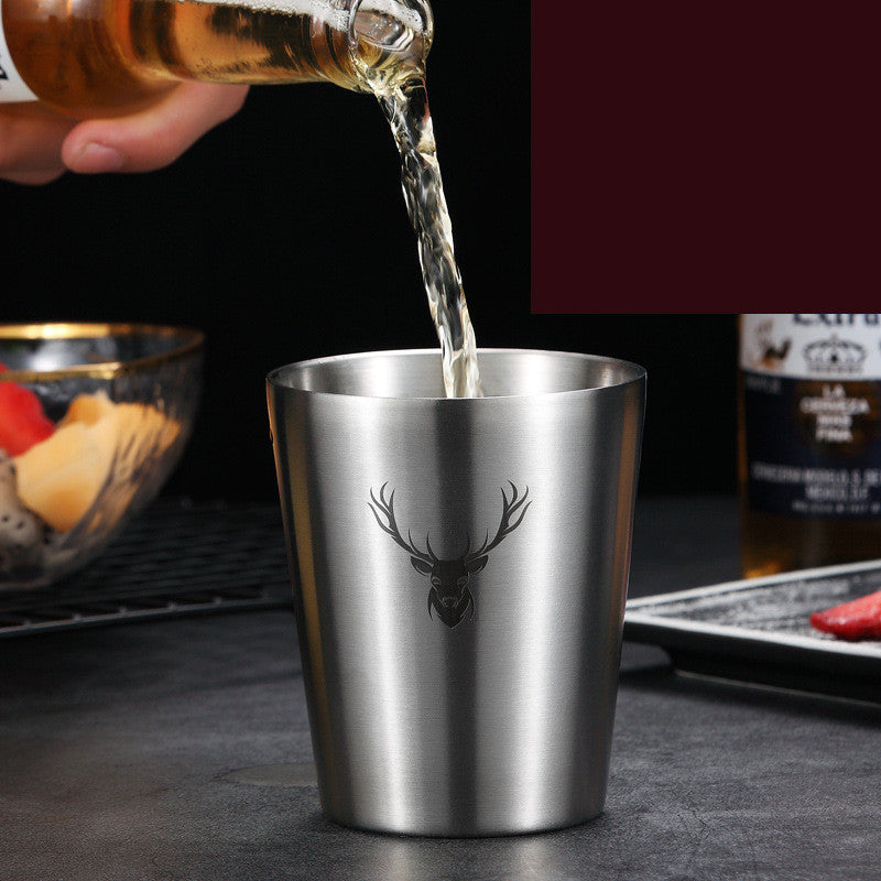 304 Stainless Steel Drop-proof Household Beer Mug - Amazhona 