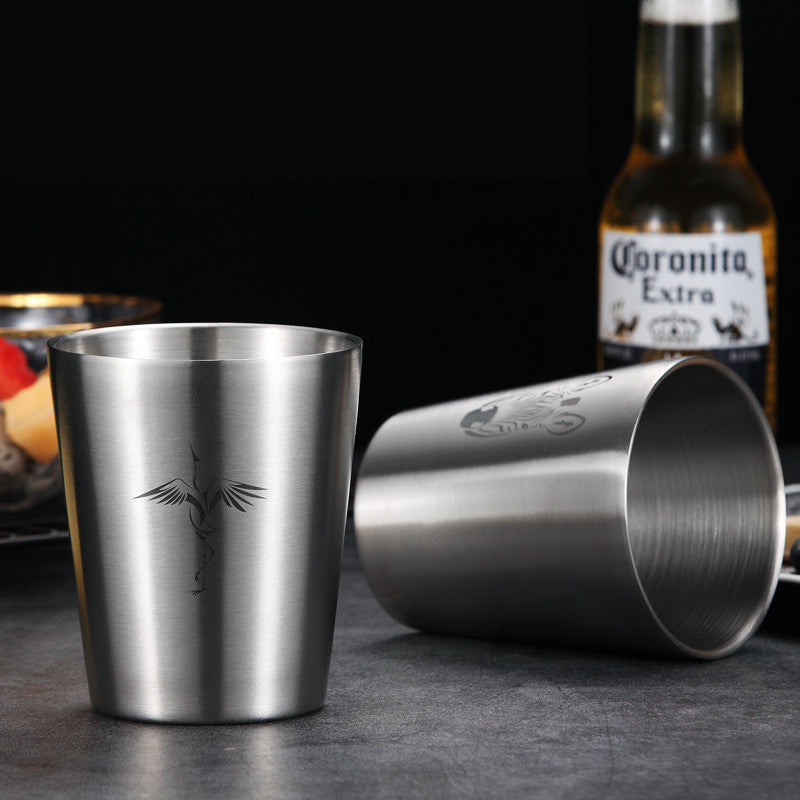 304 Stainless Steel Drop-proof Household Beer Mug - Amazhona 