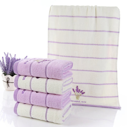 Pure Cotton 32 Strand Embroidered Face Washing Towel - Amazhona 