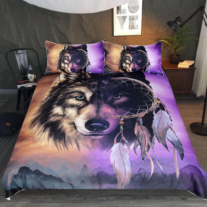 Wolf Three-piece bedding set - Amazhona 