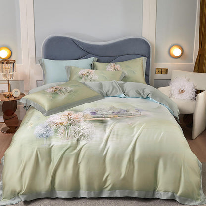 Tencel Four-piece Large Version Series Focus On High-end Bedding - Amazhona 