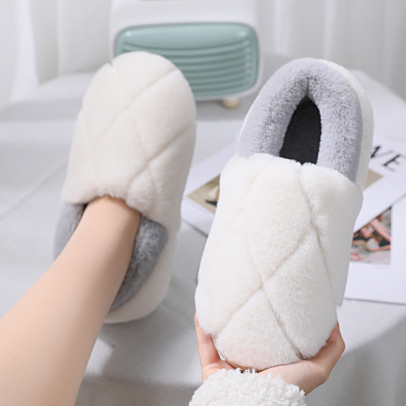 Simple Non-slip Woolen Floor Slippers With Soft Soles - Amazhona 