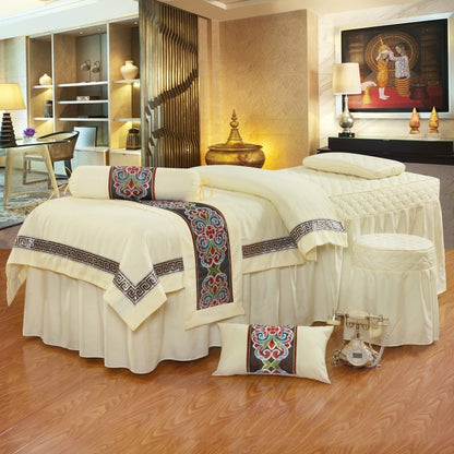 Four-piece high-end pure color beauty bedspread - Amazhona 