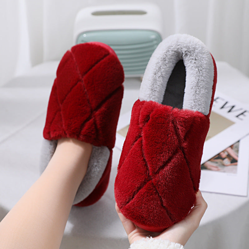 Simple Non-slip Woolen Floor Slippers With Soft Soles - Amazhona 