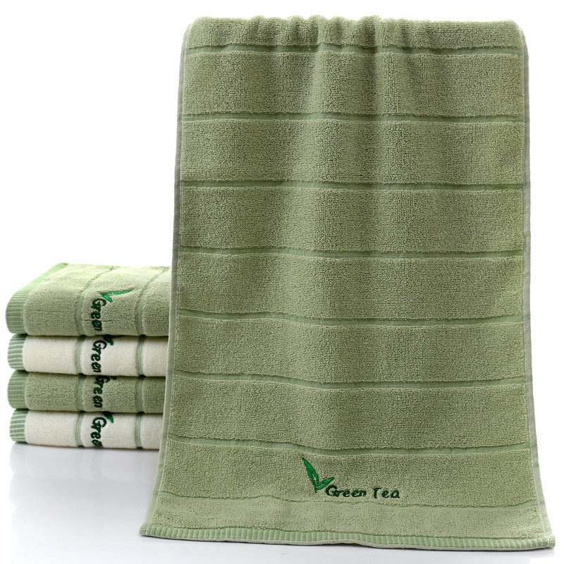 Pure Cotton 32 Strand Embroidered Face Washing Towel - Amazhona 