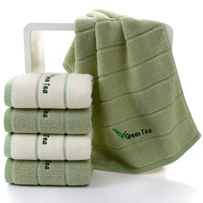 Pure Cotton 32 Strand Embroidered Face Washing Towel - Amazhona 