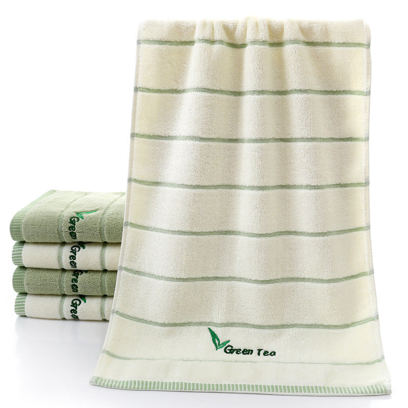 Pure Cotton 32 Strand Embroidered Face Washing Towel - Amazhona 