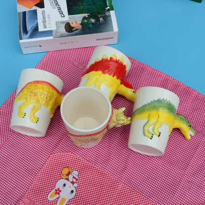 3D Ceramic Dinosaur Shape Cup Special-shaped Hand-painted - Amazhona 