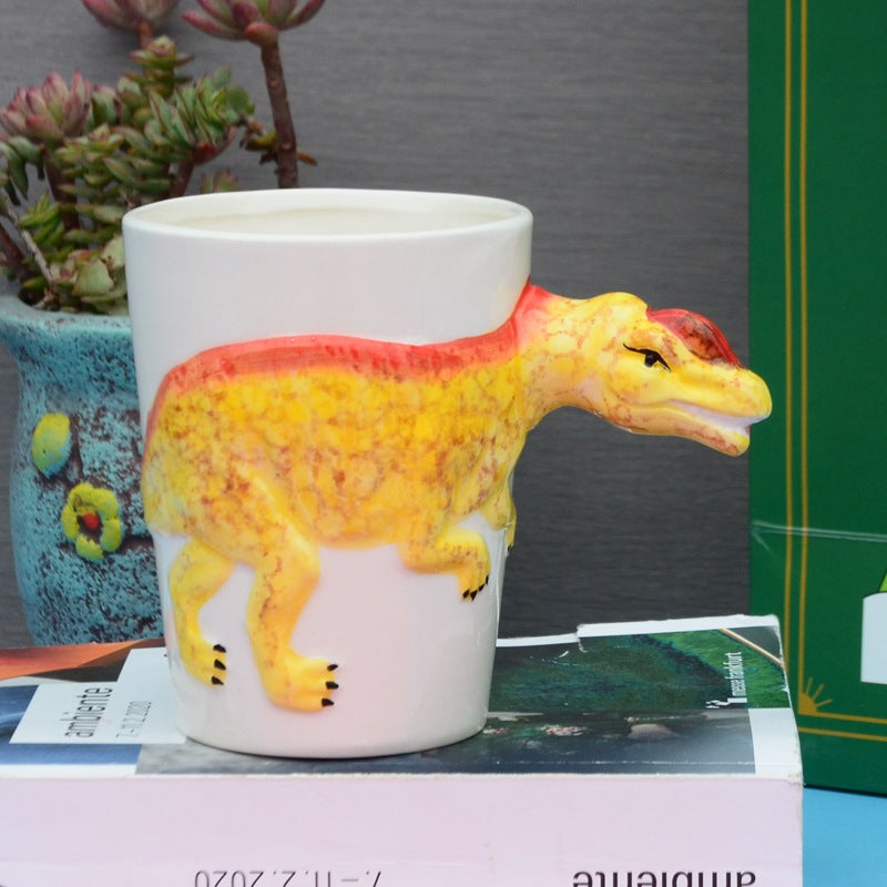 3D Ceramic Dinosaur Shape Cup Special-shaped Hand-painted - Amazhona 