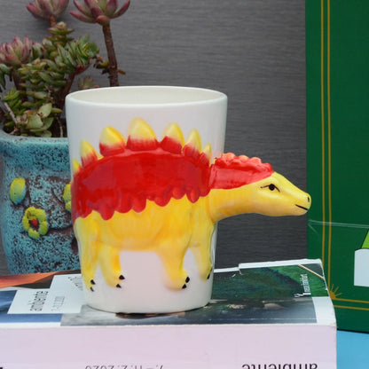 3D Ceramic Dinosaur Shape Cup Special-shaped Hand-painted - Amazhona 