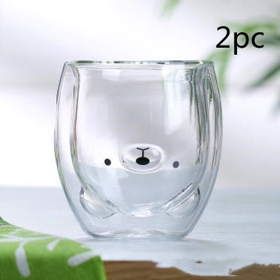 3D Double Layer Lovely Panda Cup Skull Wine Cup - Amazhona 